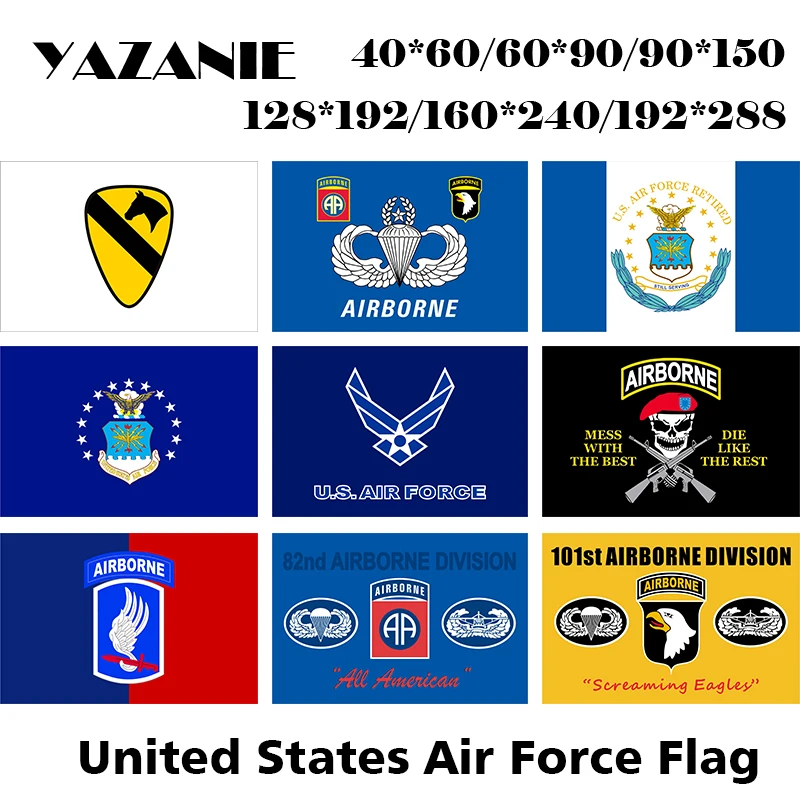 ЯЗАНИ 11-13 на 17-та и 82-аз 101-аз съм 173-аз съм въздух-въздушна бригада на Дивизията, САЩ Знамена и Сияние на Американските ВВС