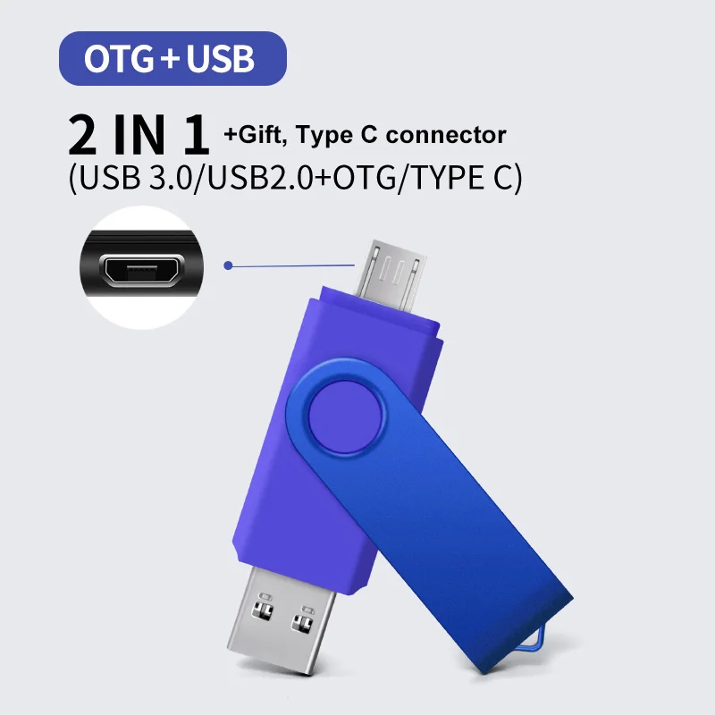 10ШТ Потребителски ЛОГО 2.0 OTG USB Флаш Памет 8 GB 16 GB 32 GB 64 GB USB-Памет 1 GB 2 GB 4 GB Карта за Смартфон/PC