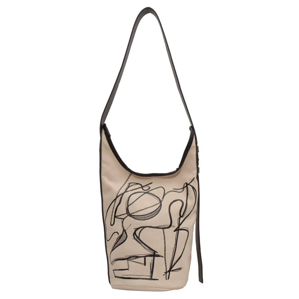 Дамски чанта през рамо с регулируема каишка, чантата през рамо, ежедневни универсален печат за пътуване по магазините.