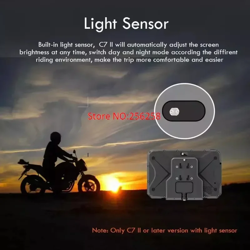 Нов, 7-инчов сензорен екран Водоустойчива IP65 Поддръжка на Android OS безжичен Android Auto за мотоциклет