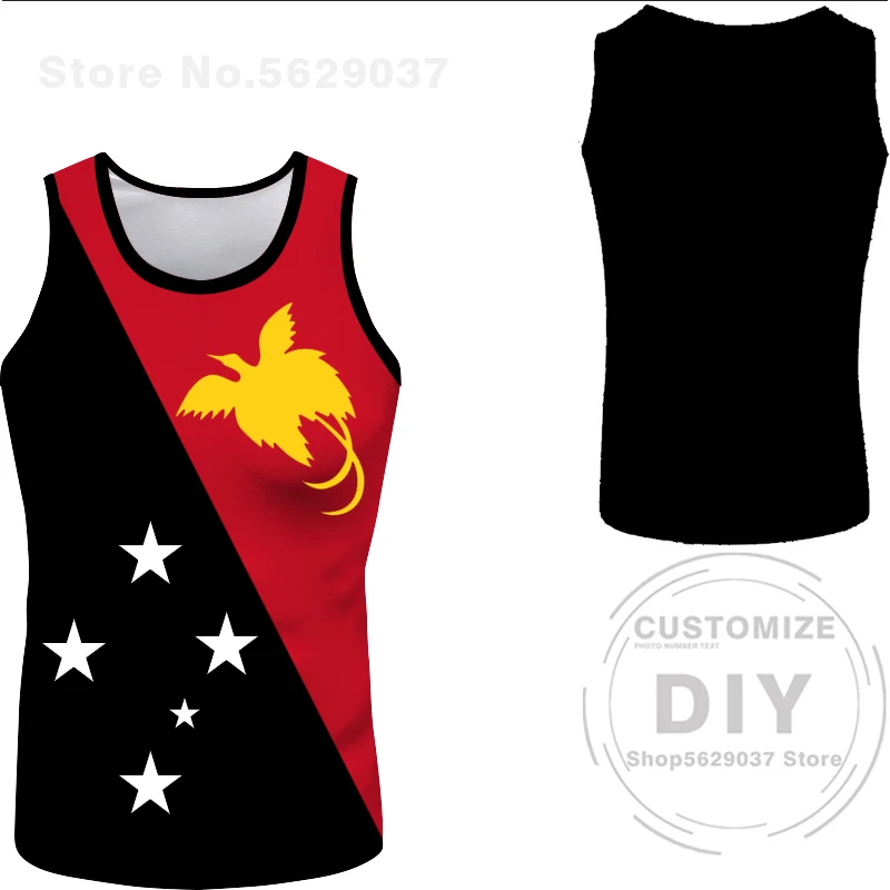 Жилетка от Папуа-Нова Гвинея, Направи си сам, поръчка, Името на Png Тениска без ръкави, Национален флаг, Pg, Гвинейская държава, принт колеж, снимка Дрехи