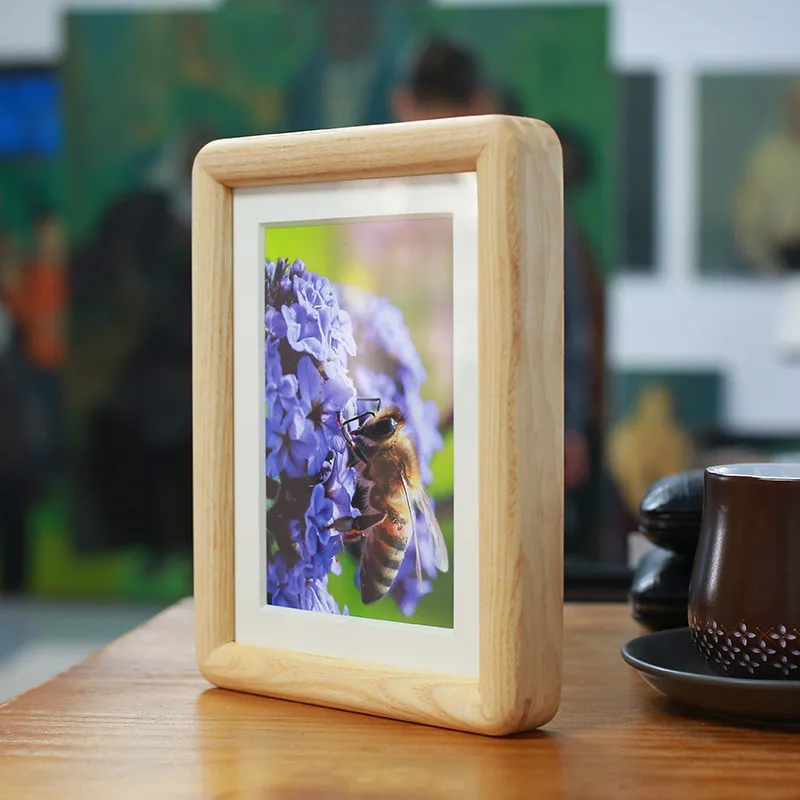 Модерен прости овце от масивно дърво и рамка от бодли за декорация на хола рамка за снимки настолно украшение квадратна рамка за снимка