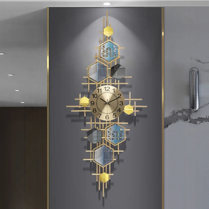Големи луксозни стенен часовник в хола, естетичен скандинавски механизъм, 3d Модерните стенни часовници, безшумен дизайн, декорация за дома Wanduhr