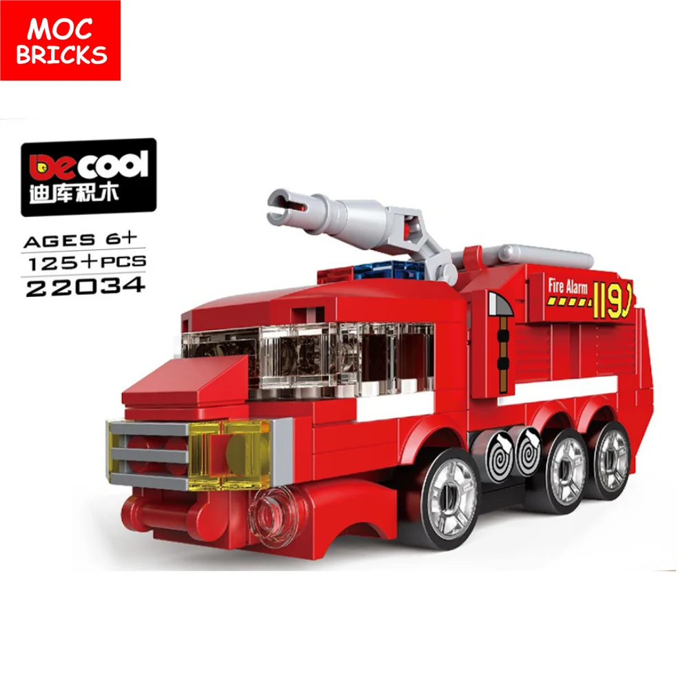 MOC Bricks Set Механични Ван Мини Камиони Градски Автомобил Пикап Транспортна Модел Градивен елемент на Детски Играчки
