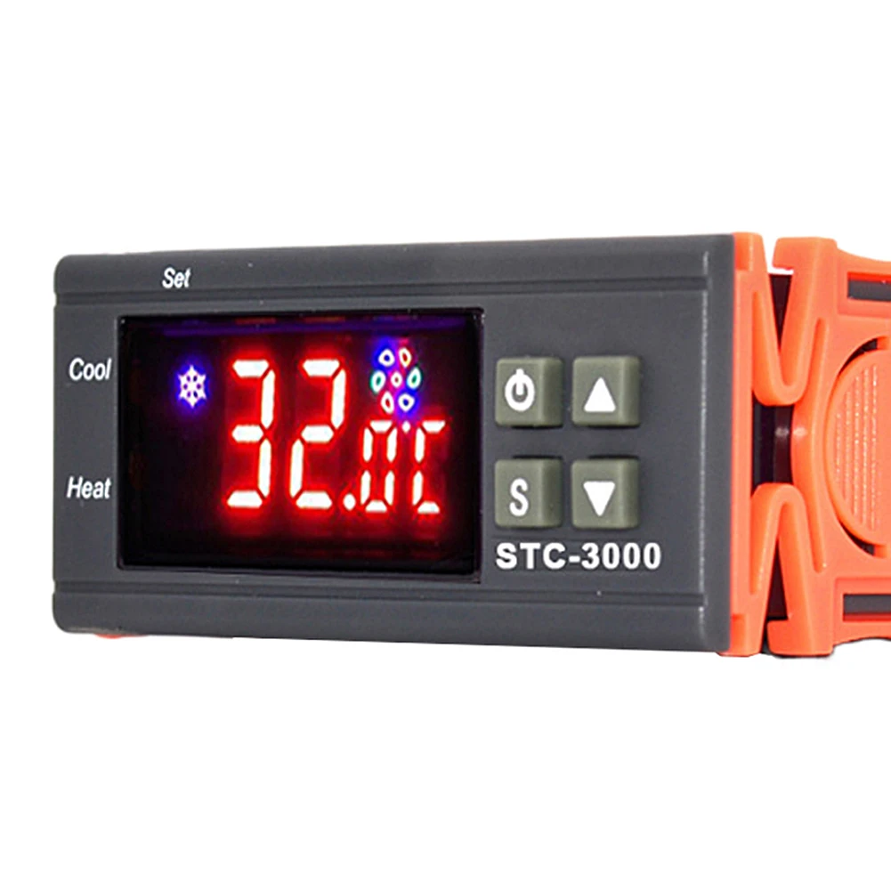 Цифров Регулатор за Температура STC-3000 12V 24V 220V Термостат Терморегулятор Реле Отопление Охлаждане за Микрокомпютър