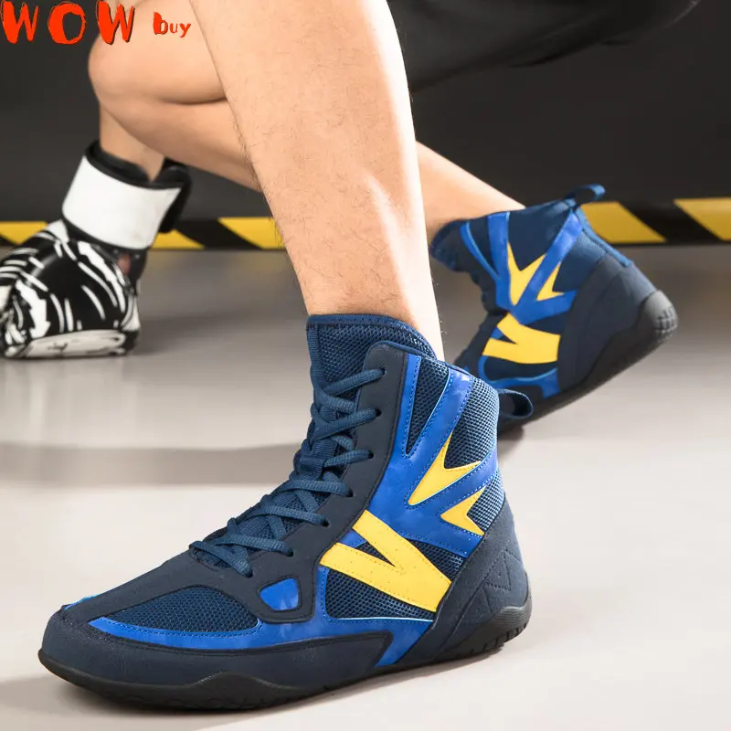 Нова мъжки автентичната борцовская обувки за мъже, тренировочная обувки, подметка от коровьих мускулите, обувки дантела, маратонки, професионална, светът бокс обувки