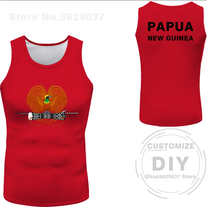 Жилетка от Папуа-Нова Гвинея, Направи си сам, поръчка, Името на Png Тениска без ръкави, Национален флаг, Pg, Гвинейская държава, принт колеж, снимка Дрехи