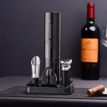 1 бр. черна електрическа отварачка за вино, автоматичен тирбушон за творческа отваряне на бутилка вино, бутилки с USB зареждане, подходящи за дома