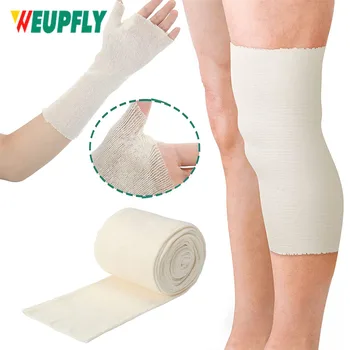 1 ролка еластичен тръбна подкрепа бинт - за по-големи ръце, колене, крака -Ролка бинт лека до умерена компресия за подкрепа на тъканите