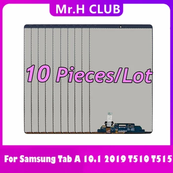 10 БР. LCD дисплей За Samsung Galaxy Tab A 10.1 2019 T510 T515 SM-T517 SM-T510 Дисплей, Дигитайзер, Тъч Пълна Монтаж Ремонтна Част