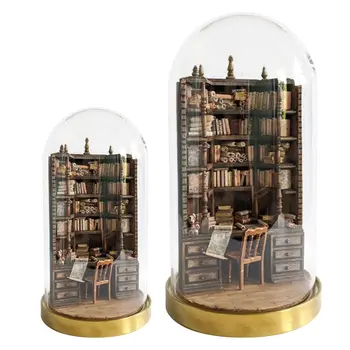 10-инчов Миниатюрна готическата bookshelf The Bay Library, творчески украшение, Стилен книжен кът, Фалшиви книги, лавица за книги, украса на стаята, Подарък