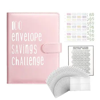 100 Плик за подвързване-Лесният и забавен начин да си спестите Бюджетен корици за подвързване на спестяванията с конвертами за пари