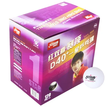120 БРОЯ топки за тенис на маса DHS 1-Star D40 + от нов материал, пластмасови топки за пинг-понг с 1 звезда и шевове