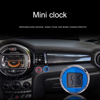 1бр мини Мотор под наем Лепкава дигитален дисплей часовник Декорация на мотоциклет Авто Аксесоари за интериора на колата