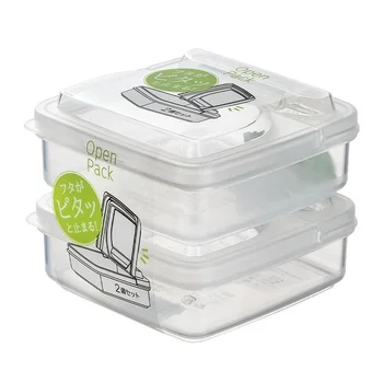 2 ЕЛЕМЕНТА Кутия за съхранение на масло и сирене Преносим Хладилник Кутия-органайзер за съхранение на пресни плодове и зеленчуци Прозрачен контейнер за сирене
