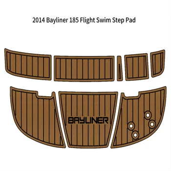 2014 Bayliner 185 Flight Swim Step Платформа Лодка EVA Foam Подово Покритие От Тиково дърво Мат SeaDek MarineMat Gatorstep Style Самоклеящийся