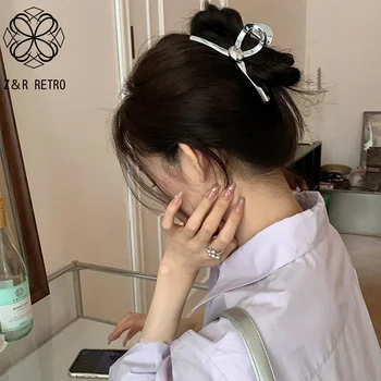2023 Корейската мода Нокът за коса Акрилна Шнола за коса за жени Голям Нокът за коса Усмихнатото Лице на Акула Клип Бижута и Аксесоари Директен доставка