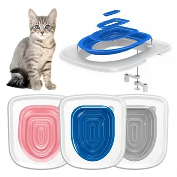 2023 Пластмасов комплект за приучения котки до тоалетните, за многократна употреба подложка за щенячьего тоалетна, Симулатор за котешки тоалетни, стоки за приучения домашни животни, почистване на котки