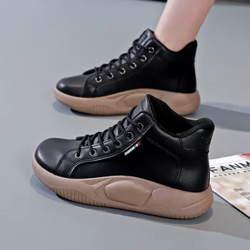 2023Sneakers/ Дамски Ежедневни Лоферы На платформата, Однотонная Дамски обувки на равна подметка, Oxfords, Спортна Вулканизированная Обувки, Есенни Zapatillas Mujer
