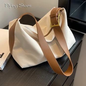 2024 Нова холщовая чанта през рамо с голям капацитет, Дамски диагонално чанта, Модерен дизайн брандираната модерна чанта-книжка с цип, Голяма чанта