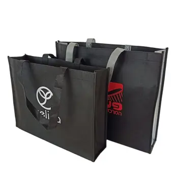 500 бр./лот на Едро за малкия бизнес, Шампоан с логото на поръчка, чанти за пазаруване от нетъкан текстил за съхранение на продукти с дръжки