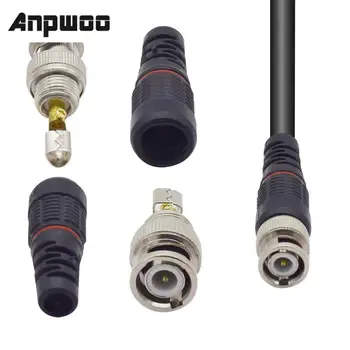 Anpwoo 2 елемента конектор за видеонаблюдение JR-B35, адаптер BNC, 50 Ома, 75 Ома BNC конектор