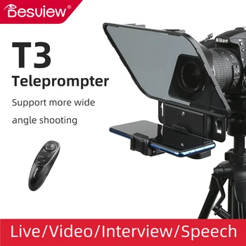 Bestview T3 Суфлер с голям екран, Професионален водещ телесуфлера за интервю Водещ видеосюжета за DSLR за iPad смартфон
