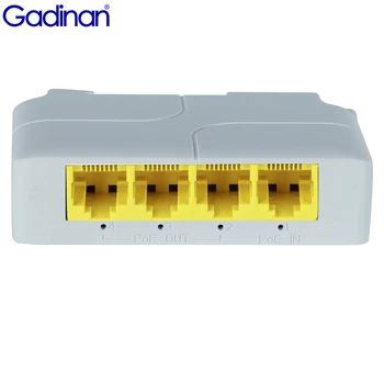 Gadinan 4-Портов Gigabit POE Удължител 1000M от 1 до 3 Ретранслатор Мрежов комутатор IEEE802.3af/at Plug & Play за PoE-суич NVR IP камери