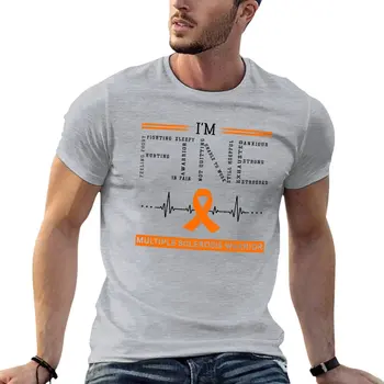 I ' m Fine Multiple Sclerosis Warrior Поддържа Информираността на Дифузна Склероза, Подаръци, Тениски, спортни ризи, мъжки бели тениски