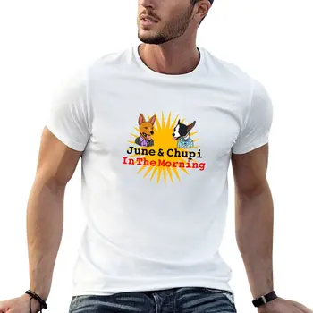 June & Chupi In the Moorrrrrrning - върховете с бюстами, тениски по поръчка, тениски оверсайз, мъжки t-shirt