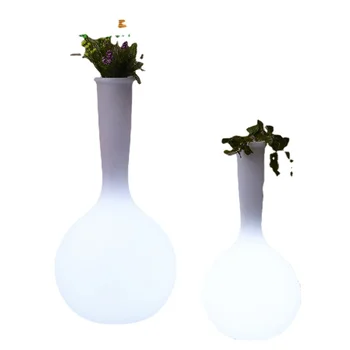 Led светоизлучающая лампа-ваза с цветя, цветен режим, изкуствени цветя, сухи цветя, лесно лукс, дизайнерски меки украса