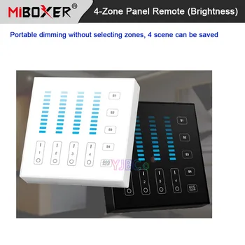 Miboxer 4-зонная един-цветен Сензорен панел за затъмняване с Дистанционно управление на Яркостта 3V B5 за led Контролер/Симисторного Диммера/Интелигентен превключвател/led подсветка