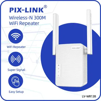 PIX-LINK WR13B Безжичен WiFi Ретранслатор Wifi Удължител Ultraboost Wifi Усилвател Далечен бой Ретранслатор 300 М Wi-Fi Усилвател на Точка за Достъп