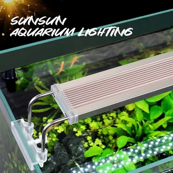 SUNSUN ADE Аквариумная led лампа за аквариум с рибки с плъзгащи скоби-Тънки алуминиеви светлини за резервоар с прясна вода