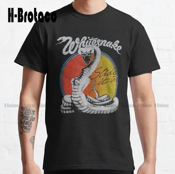 Whitesnake Album 2020, класическа тениска Atindede, мъжки ризи с дигитален печат за тийнейджъри Aldult по поръчка, унисекс Създайте свой дизайн