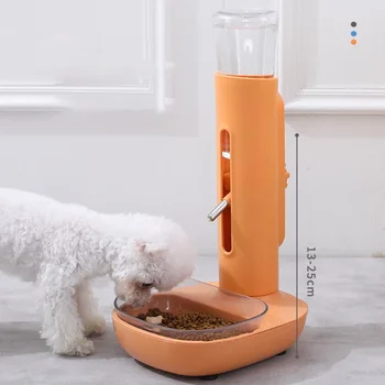 Автоматично чешма за питейна вода за котки, купа за домашни любимци, чайник, а за кучета, която може да се повиши и по-ниски без мокри устата, Подвесная поставка за храна за животни