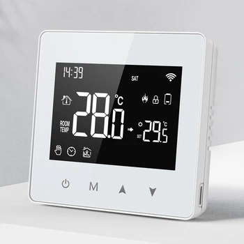 Безжичен термостат Sasha Smart Home Регулатор на температурата водогазового котел захранван от батерия Работа с Алекса Google Home Yandex