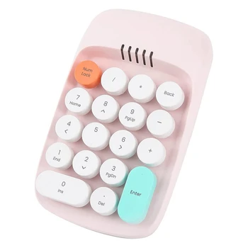 Безжична Цифрова Клавиатура, Ретро-Клавиатурата На Пишеща Машина, Цифрова Numpad Клавиатура 18 Клавиши 2.4 Ghz Bluetooth Mini Keyboard
