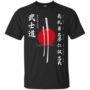 Бушидо Japanese Samurai 2019, мъжка тениска с къс ръкав, летни тениски, горещ тренд