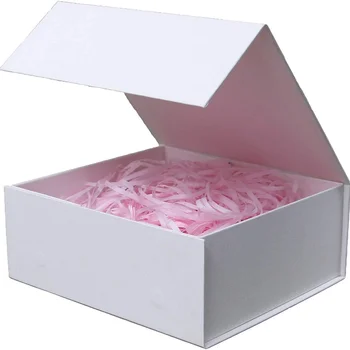 Бяла Подарък кутия с Капак, Сгъваема Кутия за Предложения на Младоженеца на Магнити, Подаръчни кутии за Подаръци, Сватба, Коледа