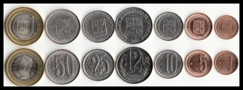 Венецуела 7 Комплекти монети Оригиналната колекция от монети на Света Автентични истински монети Пари, подарък мента колекциониране на монети
