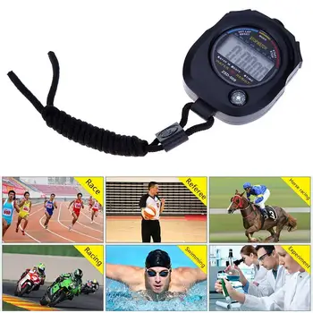 Водоустойчив цифров LCD хронометър, хронограф, таймер, брояч Спорт тревожност