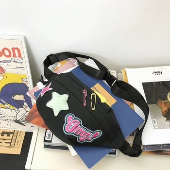 Дамски поясная чанта Star хюмнетка, холщовая поясная чанта, кавайный чантата си през рамо
