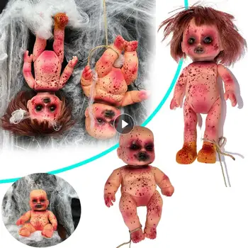 Декорация на партита на ужасите в стила на Хелоуин Кукла на дух с горящи очи, подпори за ужасите, Кукли-клоуни, детски подарък украса за парти със собствените си ръце