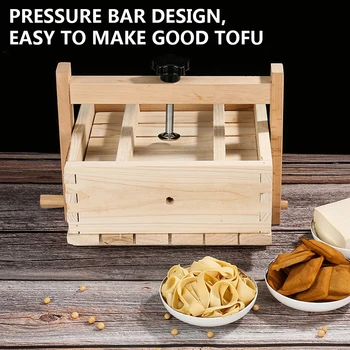 Домашна машина за приготвяне на сирене тофу и машина за пресоване на тъкани С три сырными кърпички За направата на рамка форми за тофу