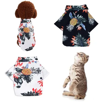 Дрехи за домашни любимци, Пролет и лято, Нов стил, тениска с къс ръкав и принтом за пътуване, дрехи за малки до средни кучета, тениска с кученце, жилетка