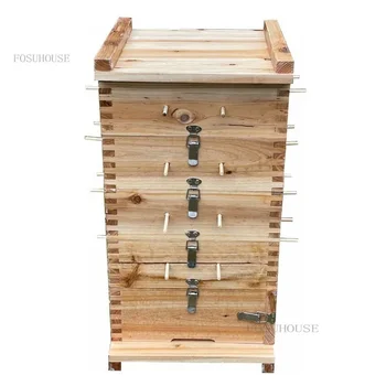 Дървени Пчелни Кошери Оборудване За Пчеларството Китайски Иглолистни Пчелен Къща Инструмент за Пчеларството Latticework Кошери Пълен Комплект за Пчеларя
