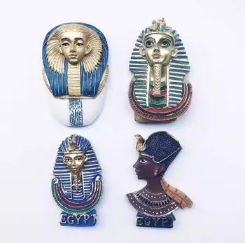 Египетският фараон, Сувенири за пътуване, Магнити за хладилник, Творческа декорация на дома, Магнитни стикери за хладилник от смола 