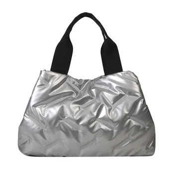 Есенно-зимна чанта с горната дръжка, ежедневни дамски naka в памучна чанта, мека модни топло однотонная чанта с голям капацитет за покупки за момичета