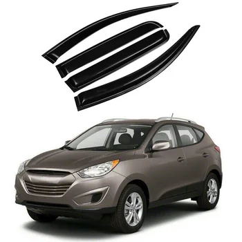 За Hyundai Tucson 2006 2007 2008 2009 2010 2011 2012-2014 Вятърни Дефлектори Прозорци На Колата Оцветени Тента Слънчеви Дождевики